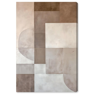 «Neutral Tone Blocks II», art géométrique bohème par Art Remedy
