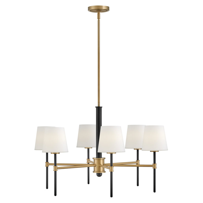 Saunders 6-Light Shaded Mid-Century Modern Chandelier