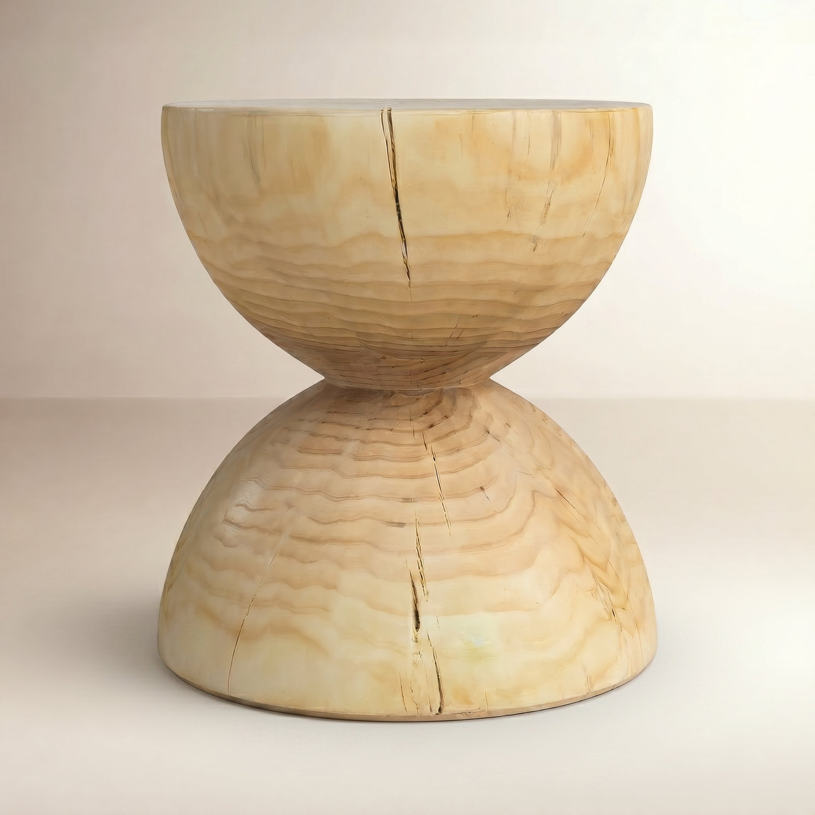 Nickie Solid Wood End Table, Natural Pine