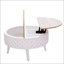 Table basse ronde avec rangement