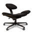 Fauteuil ergonomique pivotant à pieds croisés, fauteuil de méditation à hauteur réglable avec support pour le dos, chaise de bureau / maison