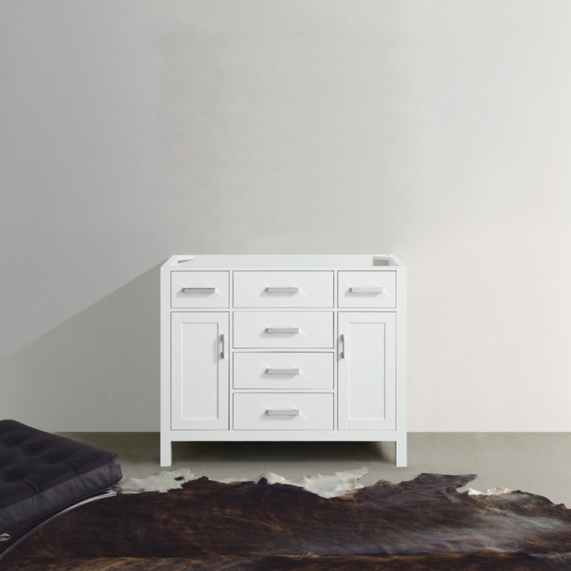 Base de meuble-lavabo simple Petrel, Blanc