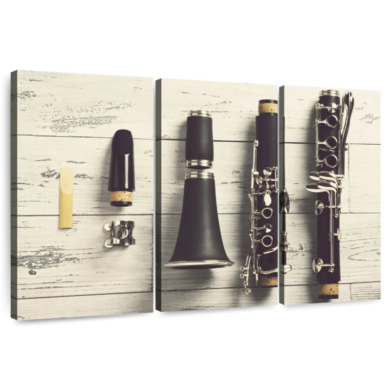 Abarca Disassembled Clarinet, 36" H x 57" W