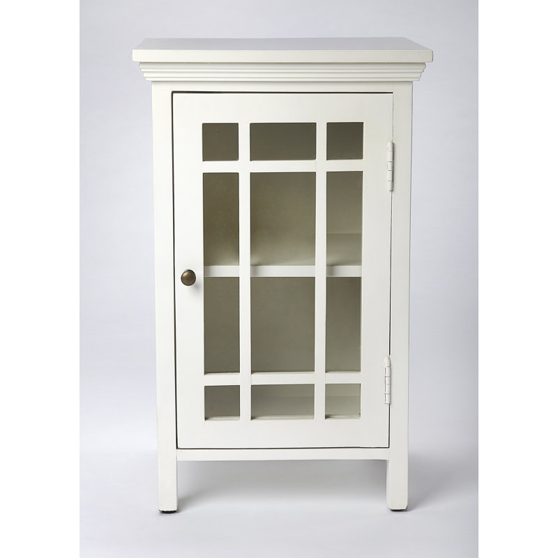 Jayleen Chairside End Table with Storage, White