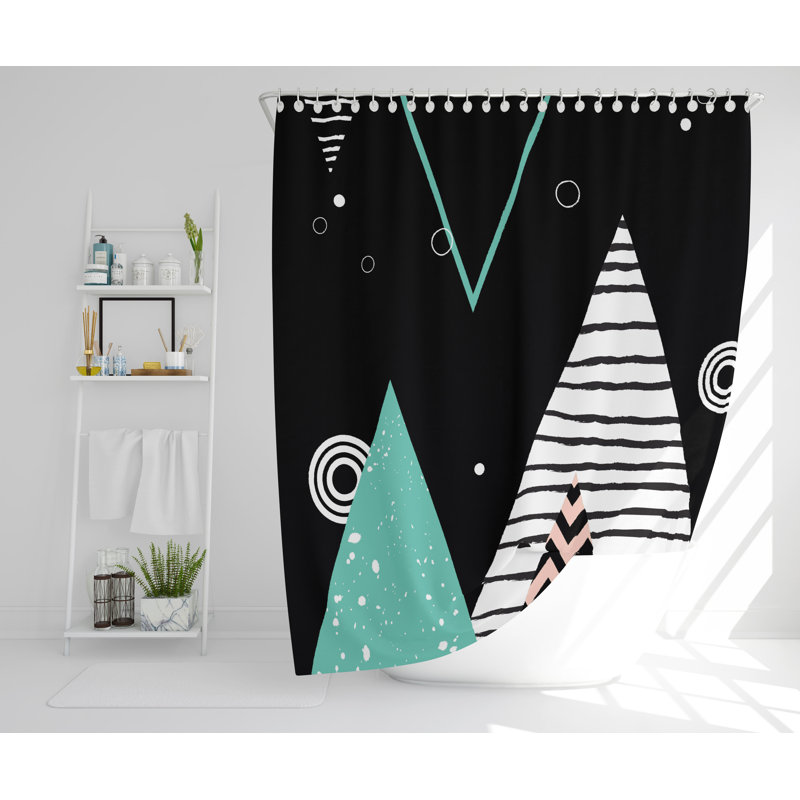 Wendi Polyester Shower Curtain, 177cm H x 210cm W