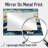 Golden Sailboat On Costal Safire Horizon II - Transportation Wall Mirror Art - Printed On Metal-995861407