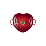 Le Creuset Cast Iron Traditional Heart Dish 1.25 Qt Peche Light Gold Heart Knob