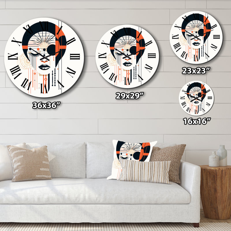 Horloge murale en métal, Grand
