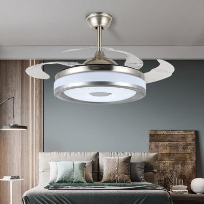 Chandelier Fan Finktonglan 42'' Fandelier Ceiling Fan With Light