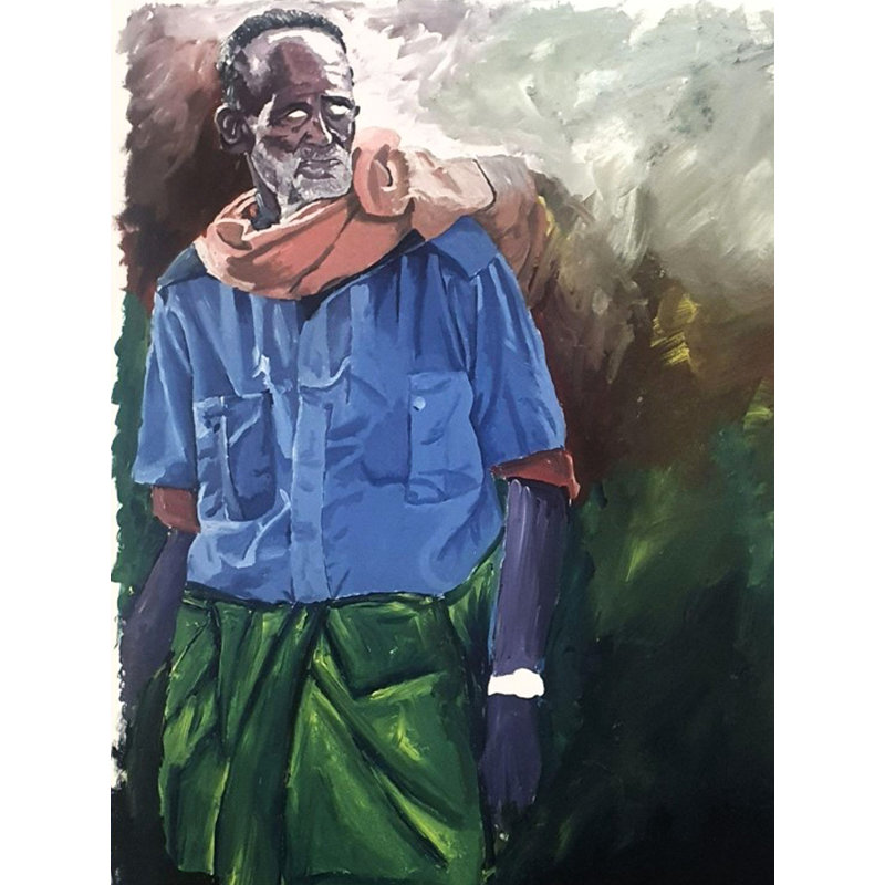 Invaluable Time - Old Man | Acrylic On Canvas | By Avinash Kumar