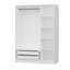 Élégante garde-robe blanche de 53,1 po x 82,7 po x 20,5 po | 100% panneau de particules enduit de mélamine, épaisseur: 0,7 pouce | Rangement spacieux pour les vêtements et les accessoires, design traditionnel pour toute chambre à coucher-1742808059