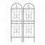 Paquet de 2 treillis de jardin en métal antirouille pour plantes grimpantes support de fleurs extérieur noir-1995269914