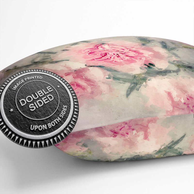 Floral Square Throw Cushion, 40cm H x 40cm W x 15cm D