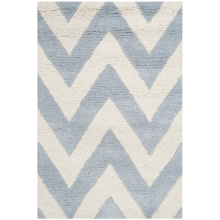 Sanyla Hand Tufted Wool Chevron Rug
