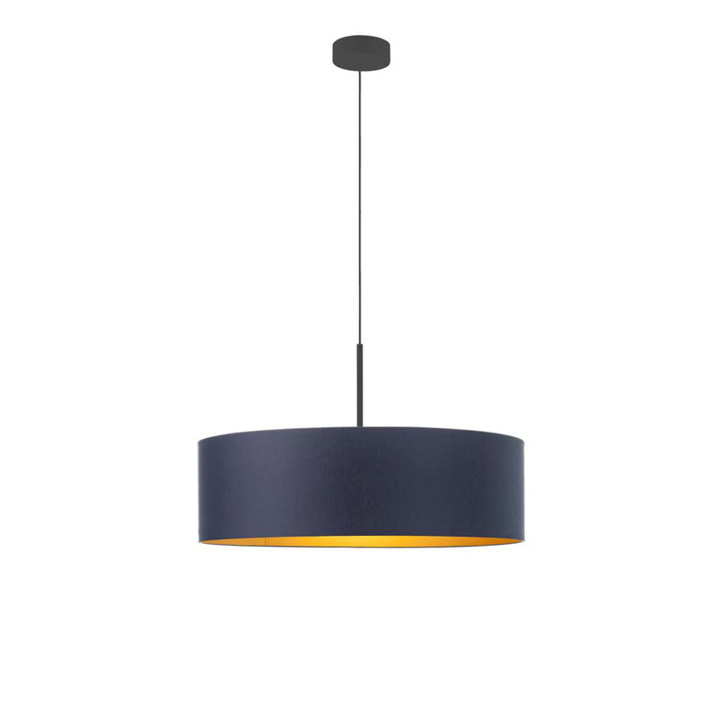 Surles 5 - Light Drum Pendant, Dark Grey, Black