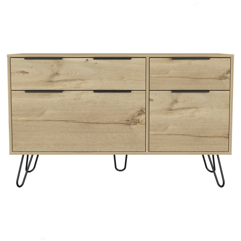 Commode 4 tiroirs Stowe Chêne clair