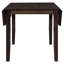 Ensemble de table de salle à manger en bois peu encombrant, finition espresso, design moderne pour les petits espaces