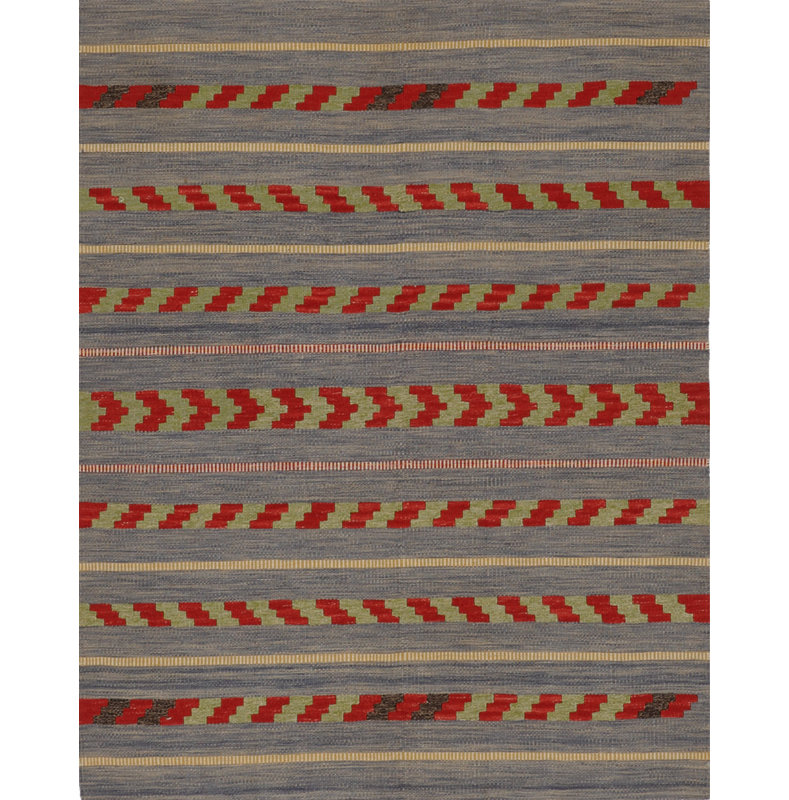 Striped Area Rug in Gray