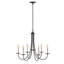 Simple Sweep 6-Light Candle Style Classic/Traditional Chandelier-6337022