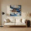 Art mural en métal bleu-1328898314