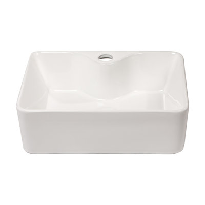 16"X12"  Ceramic Rectangular Vessel Bathroom Sink