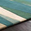 Tapis crème / vert foncé / bleu sarcelle touffeté à la main Ayeln-745738074