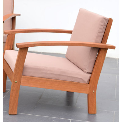 Hillsford Eucalyptus 4 - Person Patio Conversation Set with Cushions