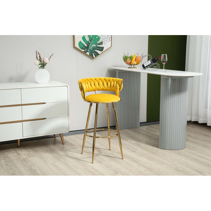 Tabouret de bar 27,95 po, Jaune, 2
