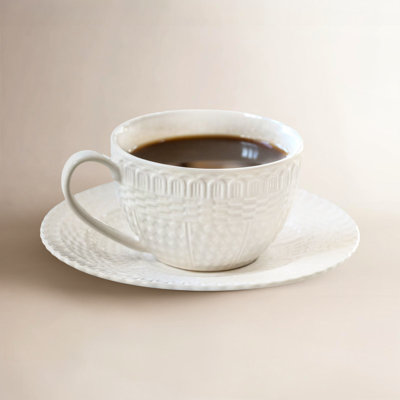 Basketweave Ceramic Mug