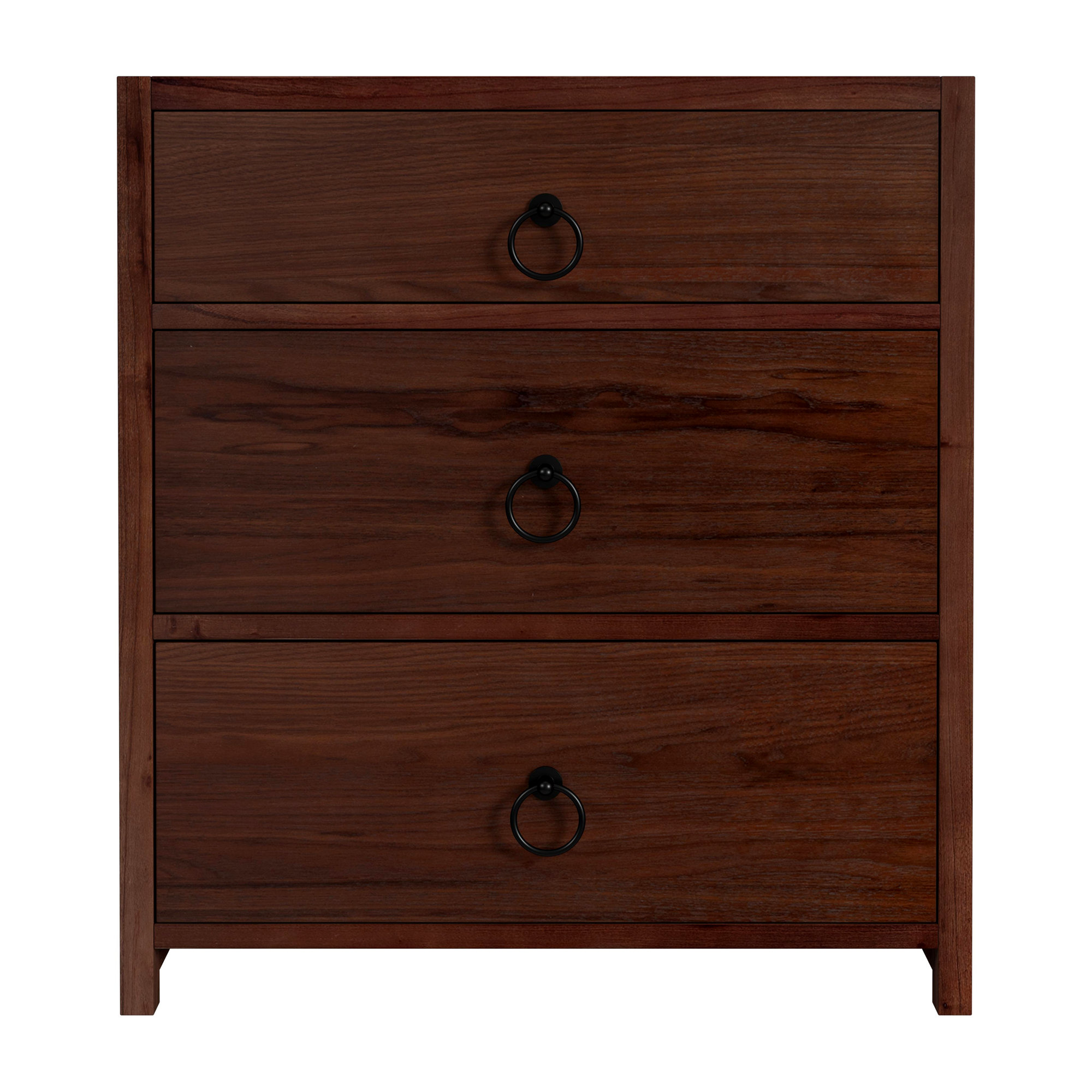 Elin 3 - Drawer 25" Nightstand, Brown