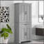 Armoire de salle de bain polyvalente avec plusieurs compartiments et tablette réglable pour un rangement optimal-826097103