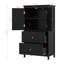 Armoire de rangement pour salle de bain avec 2 portes et tiroirs - Tablette réglable-113672834