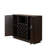 Bethena Transitional 47"L Rectangular Server with Wine Rack and Cup Holder in Espresso
