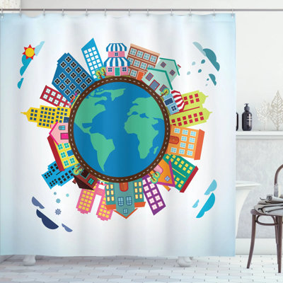 Shower Curtain with Hooks Included