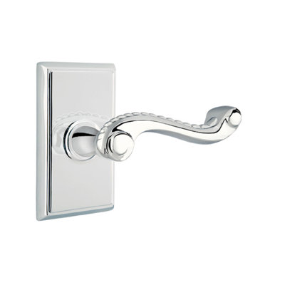Scroll Double Dummy Door Lever with Rectangle Rosette