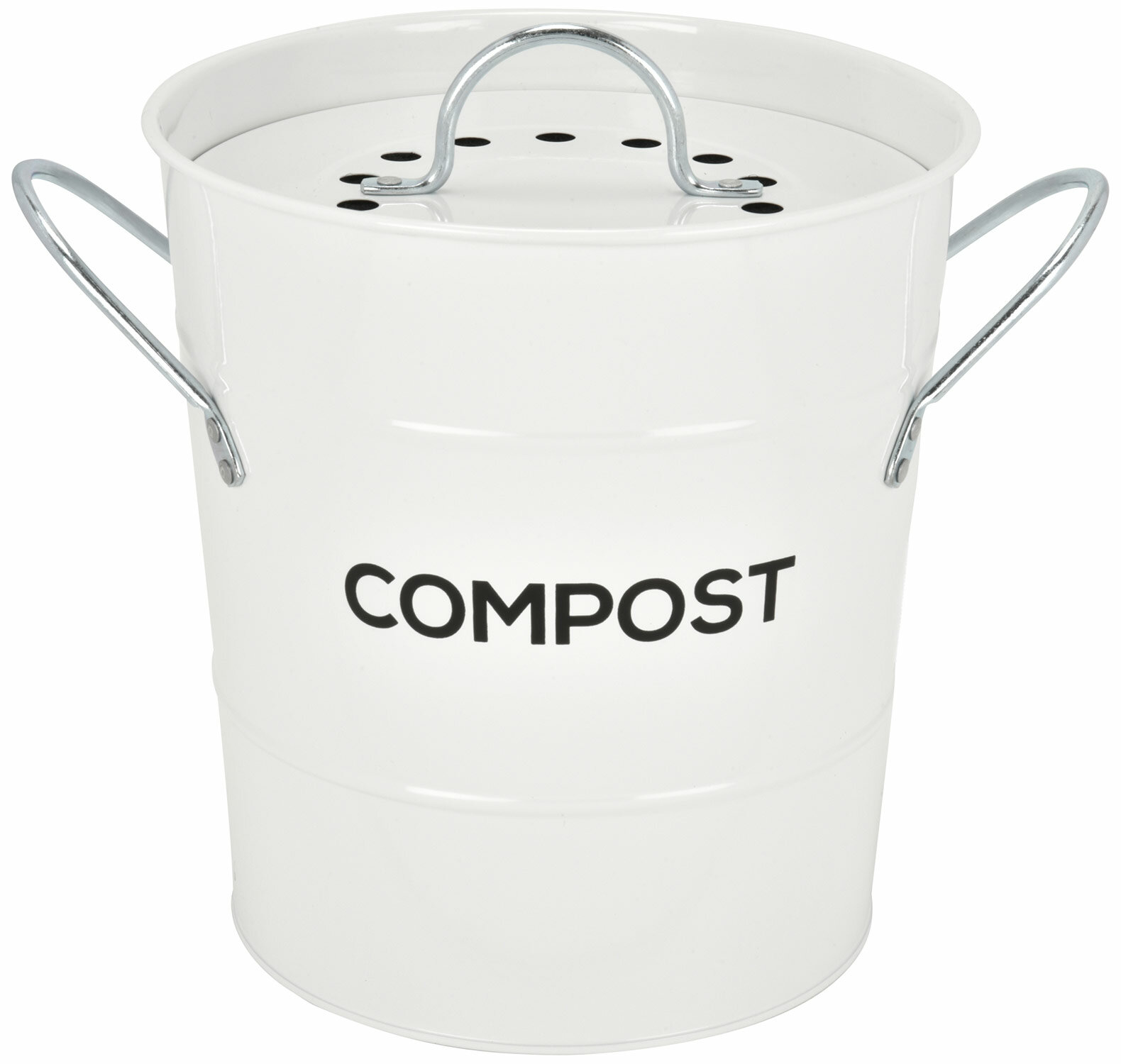 1.5 Gallon Red Compost Pail  Metal Kitchen Composting Can
