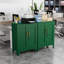 Petite armoire de rangement d'appoint en métal verte avec serrure pour la cuisine de bureau à domicile-1283427388