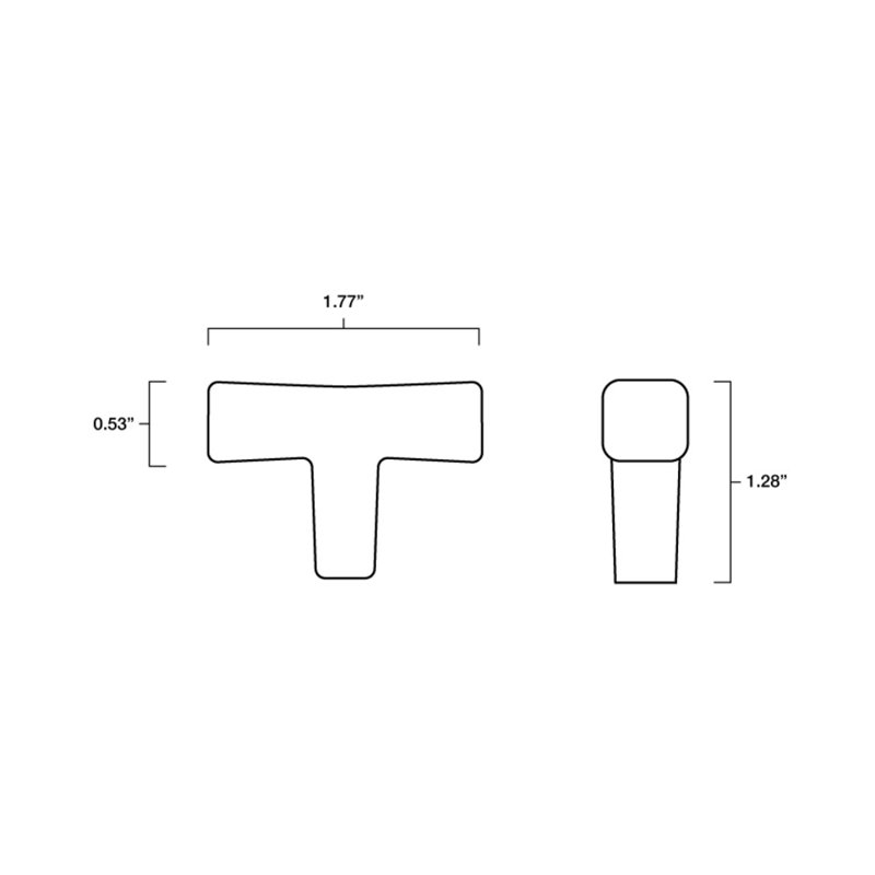 Twist Bar Knob, Polished Chrome