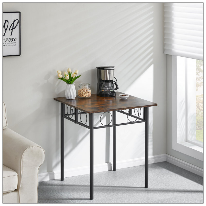 Kitchen Dining Room Table, Iron Wood Square Table For Kitchen Dining Room Furniture