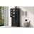 Bathroom Storage Cabinet With Doors And Drawer, Multiple Storage Space, Adjustable Shelf, Black-1269336609