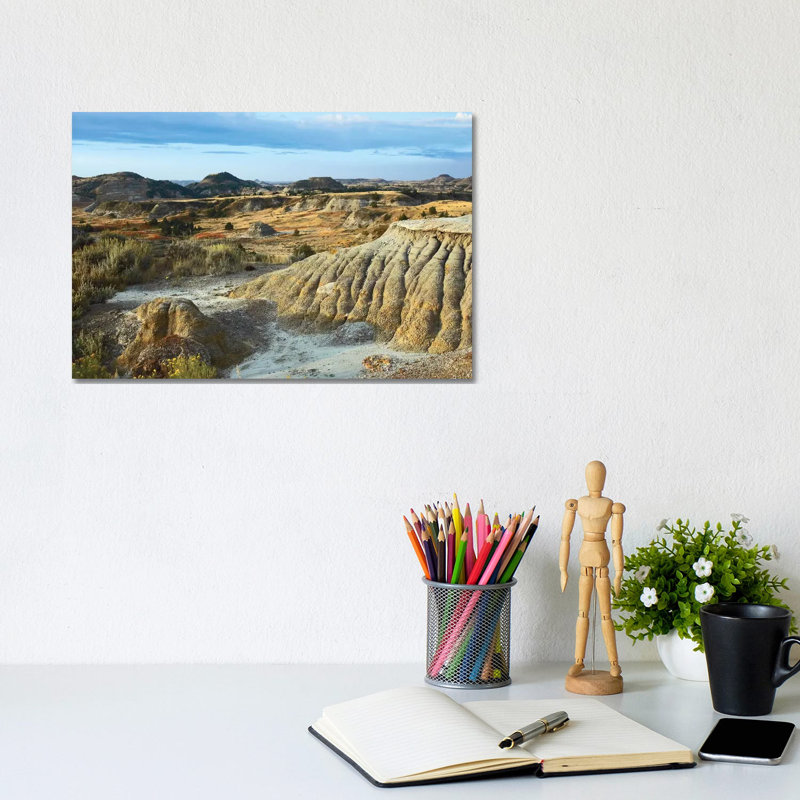 Badlands, South Unit, Theodore Roosevelt National Park, North Dakota 1 Piece Wrapped Canvas Wall Art, 20.32 cm H x 30.48 cm W