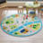Velvet Multi-Color Area Rug, Kids Play Rug Non-Slip&Soft for Kids Room Playroom-1533064236