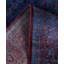 Tapis carré noué à la main de conception unique Rachal - bleu, 5 pi 10 po x 6 pi 2 po