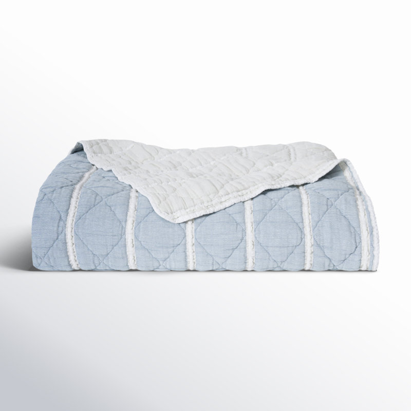Pacifica Coverlet, Queen Coverlet, Blue