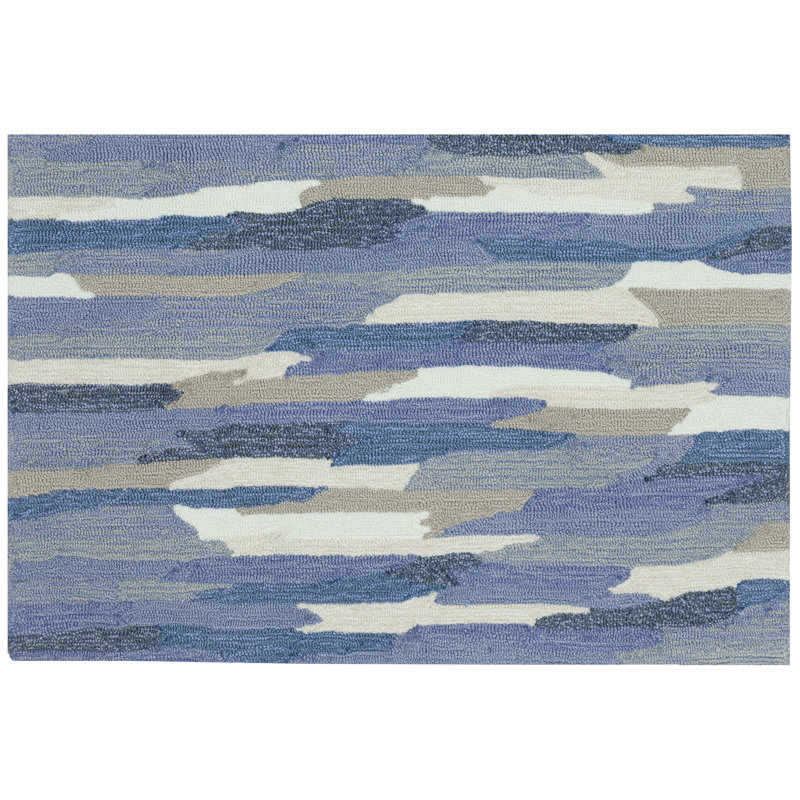 Alexious Performance Hand Tufted Abstract Indoor / Outdoor Rug, Rectangle 2' x 3'