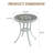 Round Metal Outdoor End Table , 23.82'' in. W 23.82'' in. D-84304121