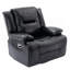 Fauteuil inclinable manuel et pivotant à 360 ° avec bande lumineuse à DEL pour salon, chambre à coucher, noir-1256314491