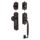 Windsor Handleset with Single Cylinder Deadbolt and Door Knob and Rosette