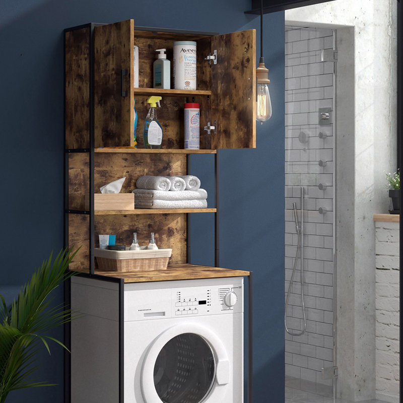 Fyrk 64Cm W x 189Cm H x 48Cm D Free-Standing Bathroom Cabinet