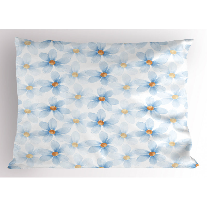Taie décorative fleur aquarelle, Simple
